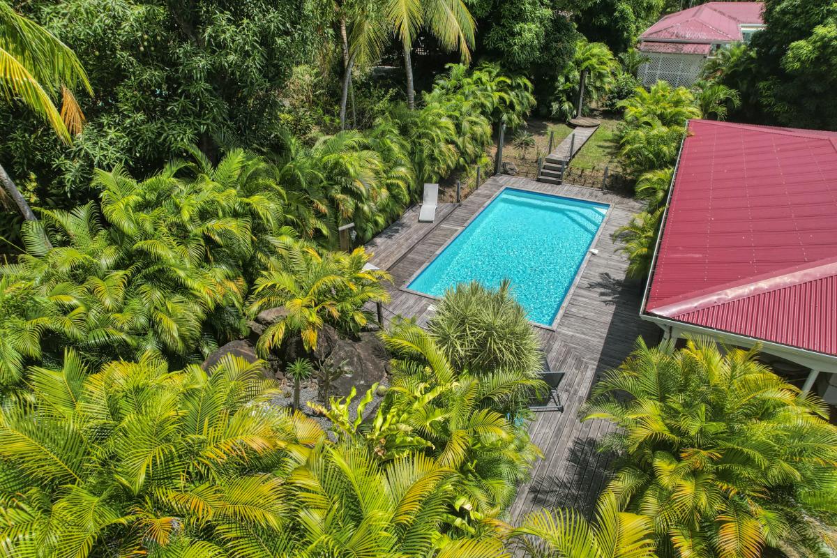 8.Location villa piscine plage Grande Anse 200m Deshaies Guadeloupe